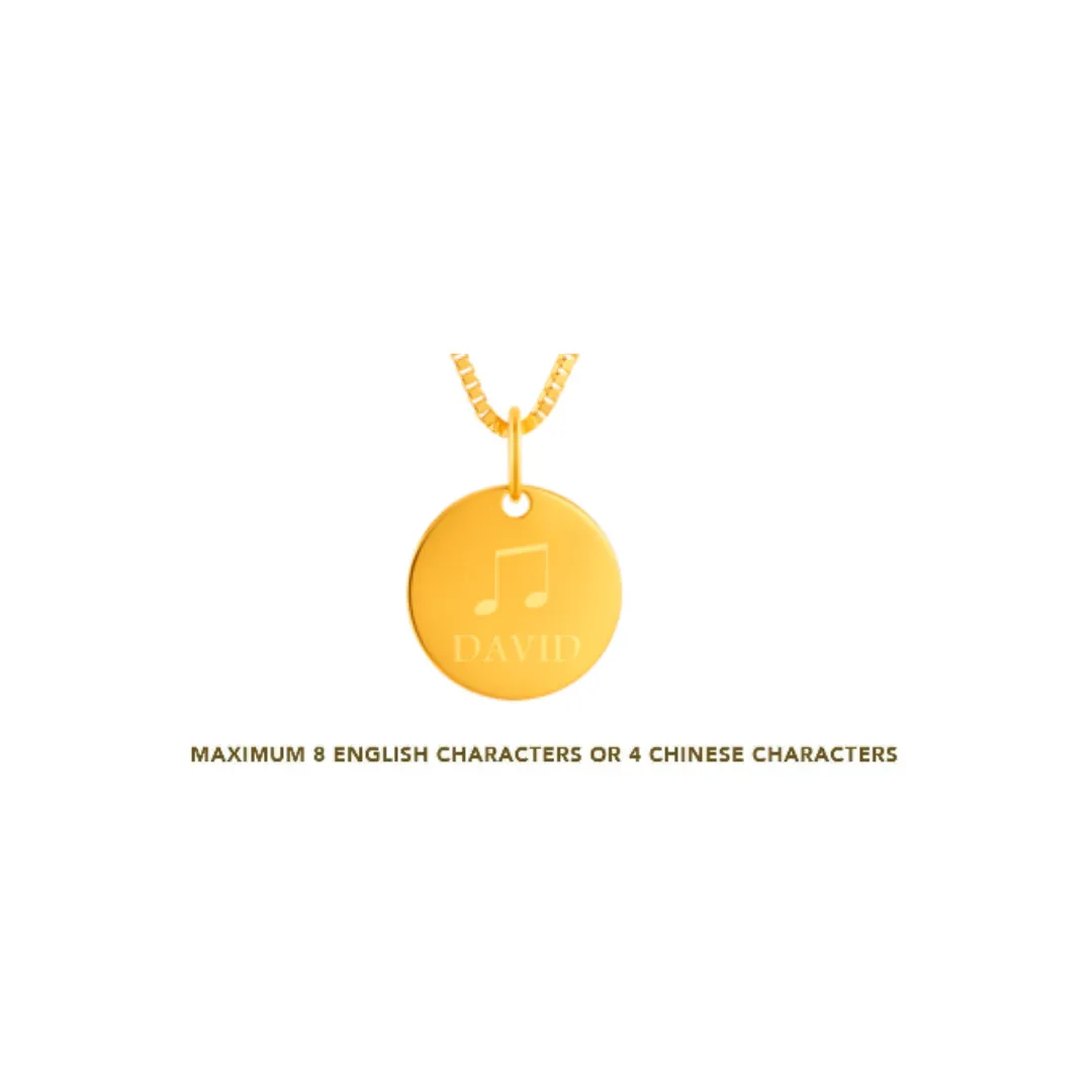 14K Gold Round Timeless Infinity Charm