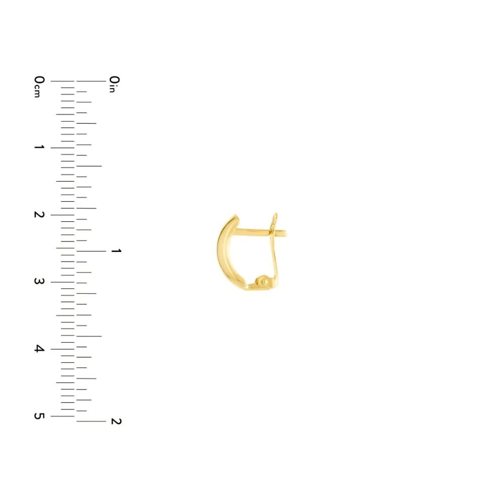 14k Yellow Gold Curve Earrings