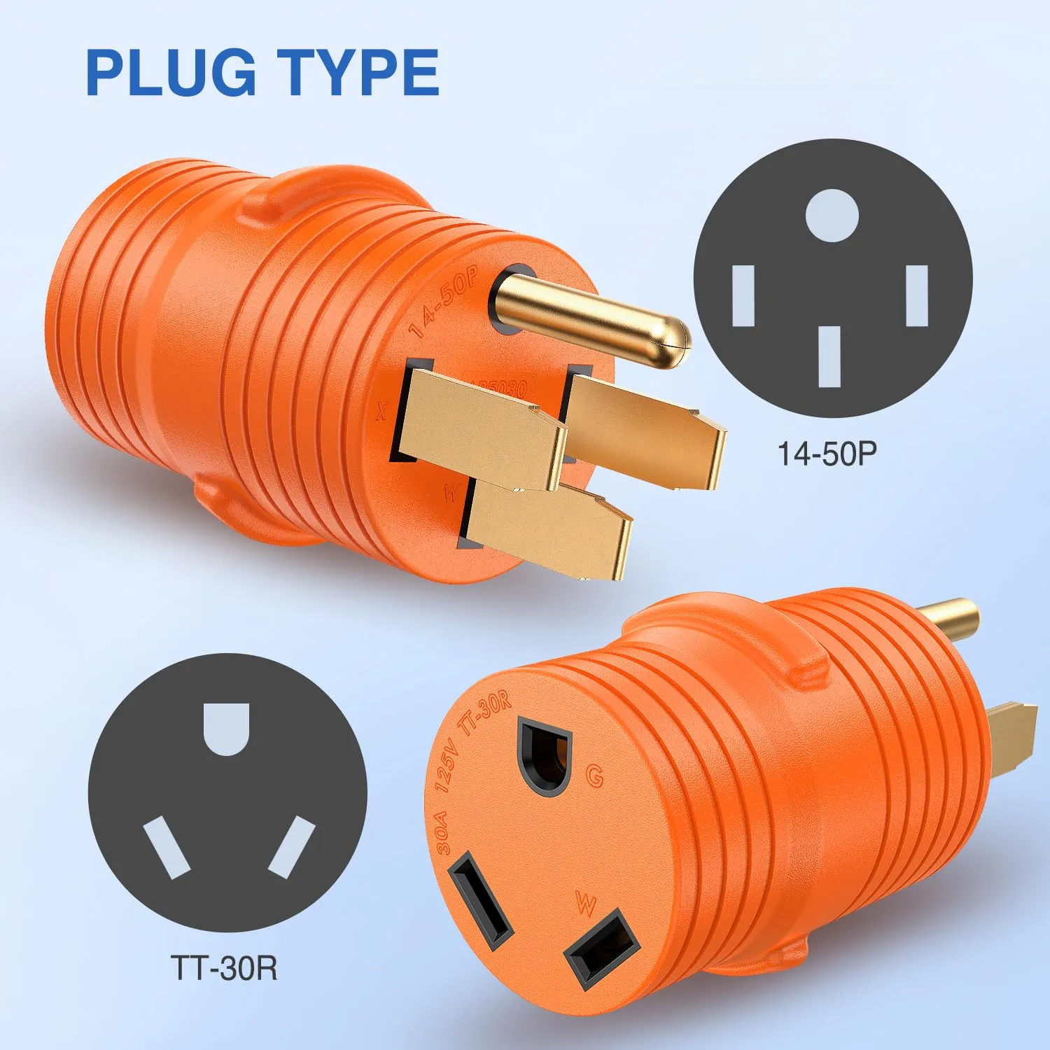 50Amp Male to 30Amp Female RV Power Adapter Plug