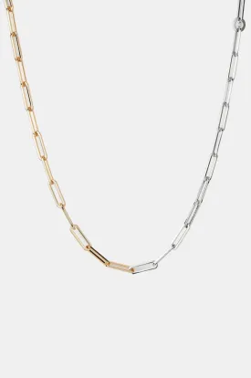 Andi Slim Two-Tone Chain Necklace