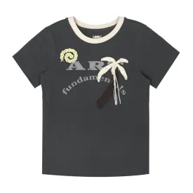 Art School Crochet T-Shirt Charcoal