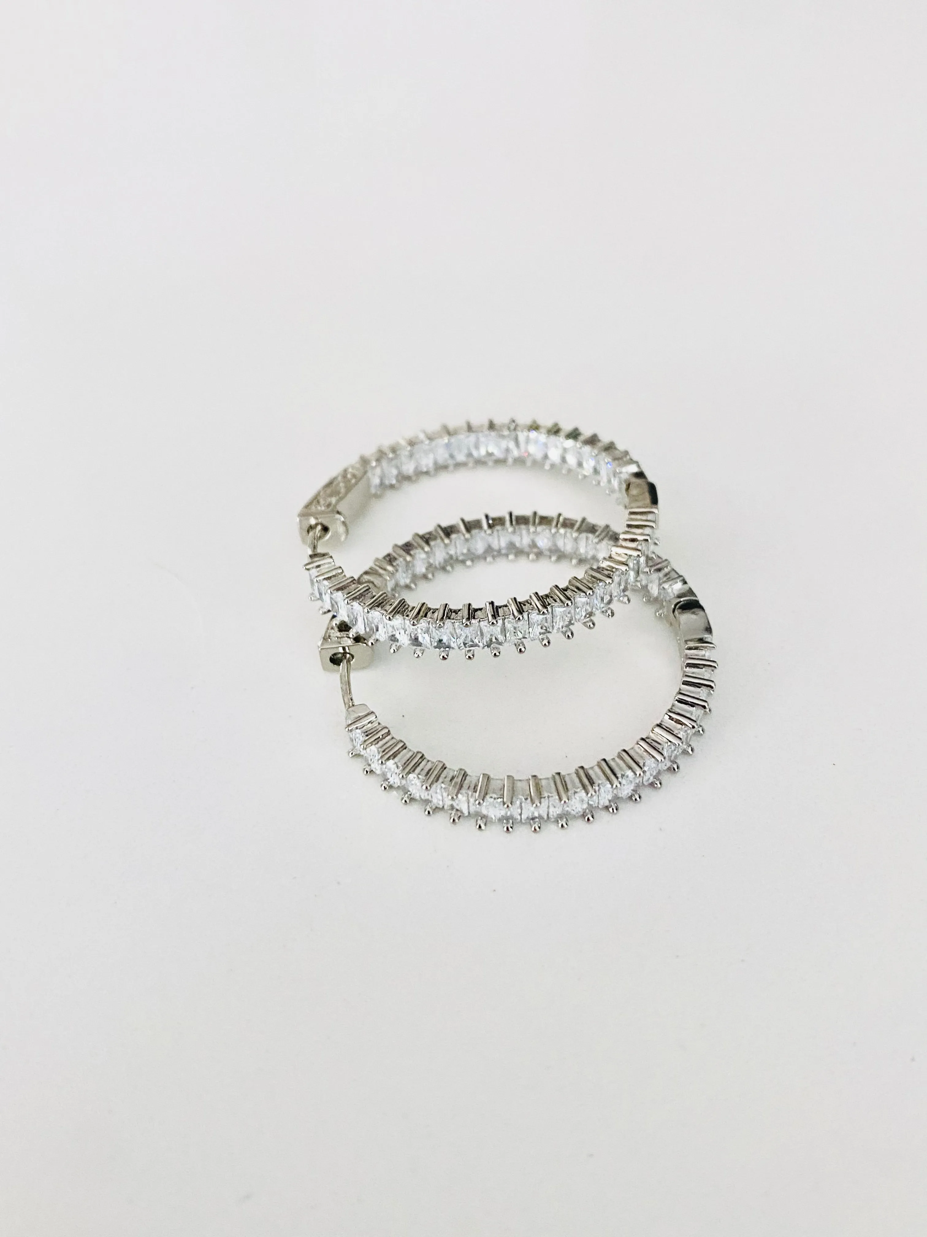 Baguette Hoop Earrings