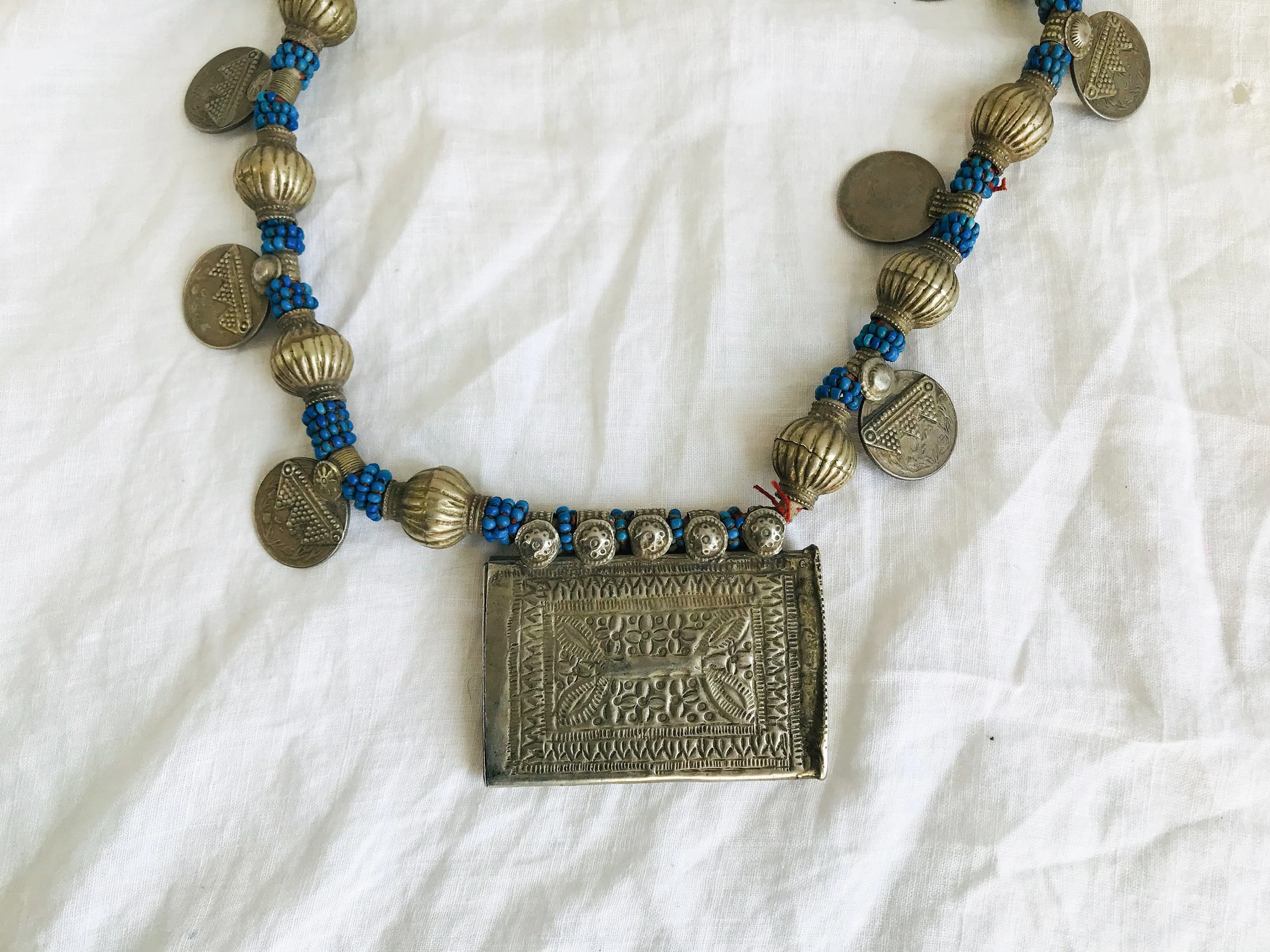 Balochi Coin Tribal Necklaces. Multi-Strand.