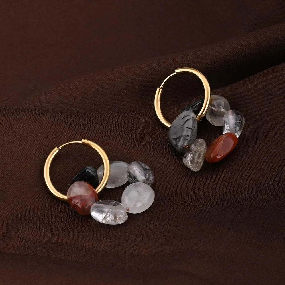 Boho Gold Hoop Earrings
