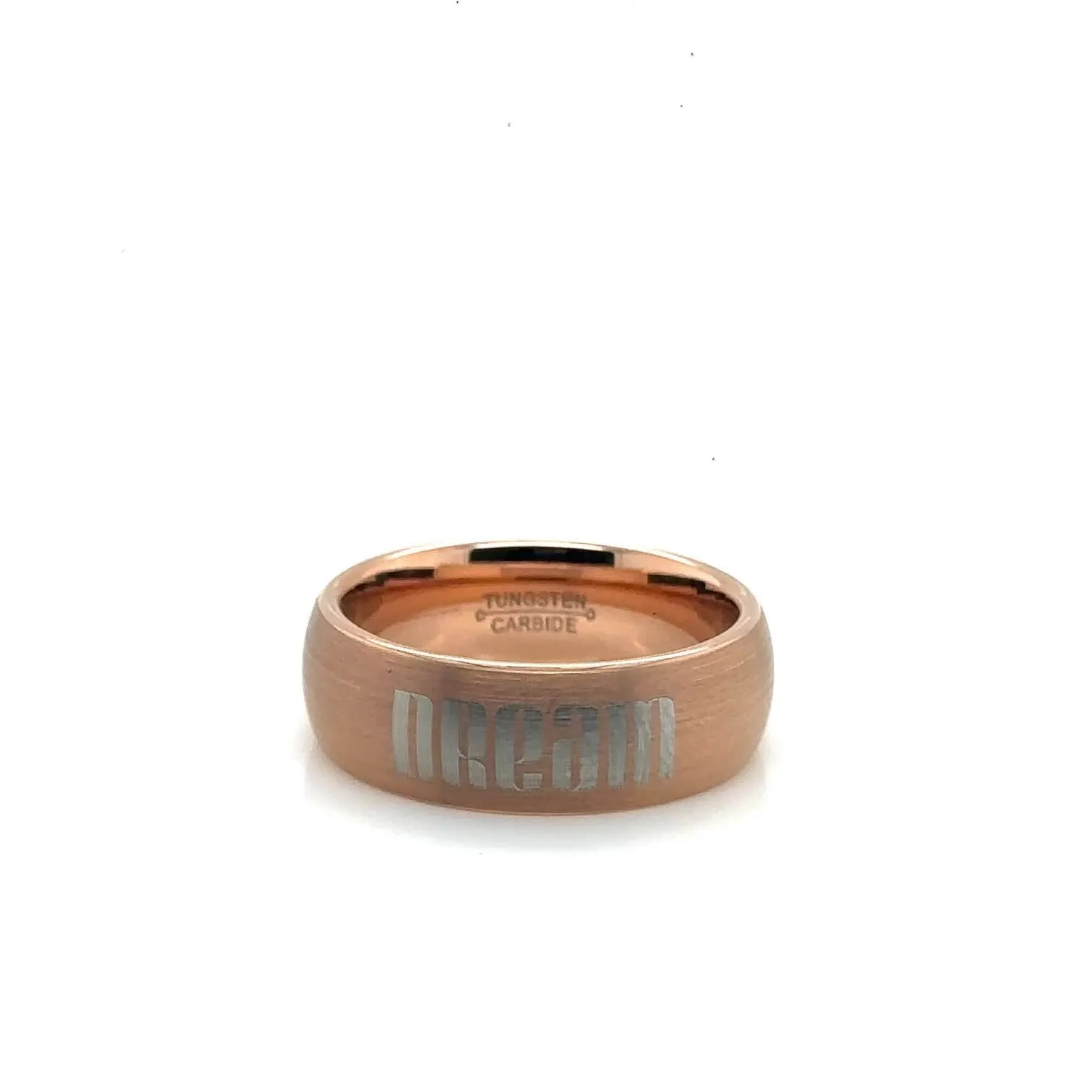 Brushed Rose Gold Band Ring (8MM)