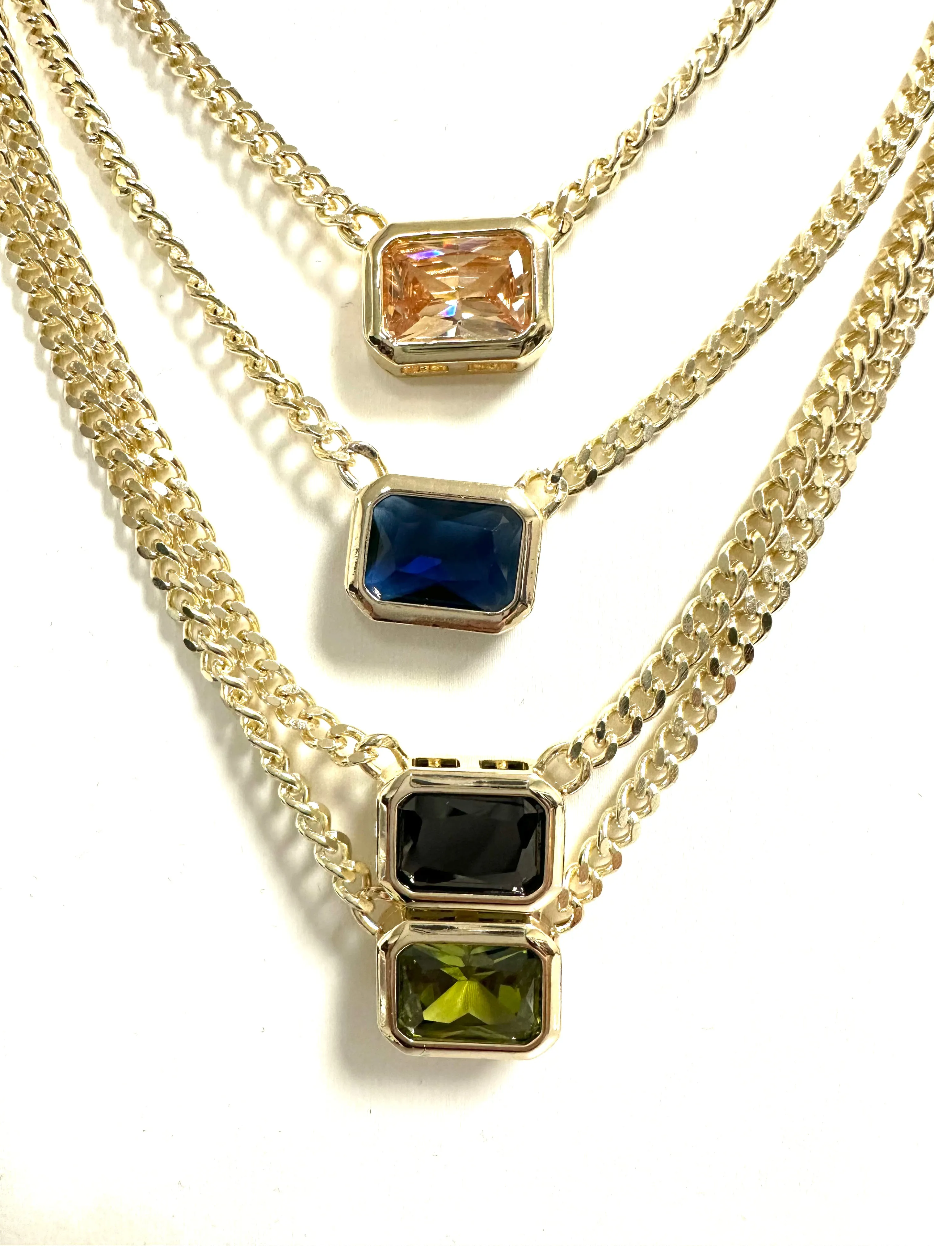Cuban Chain Stone Pendant