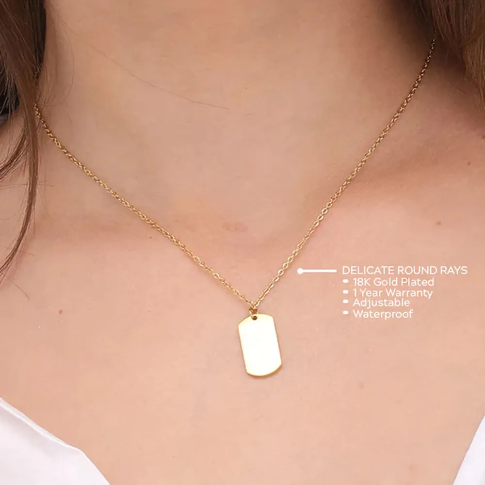 Delicate Round Rays Necklace