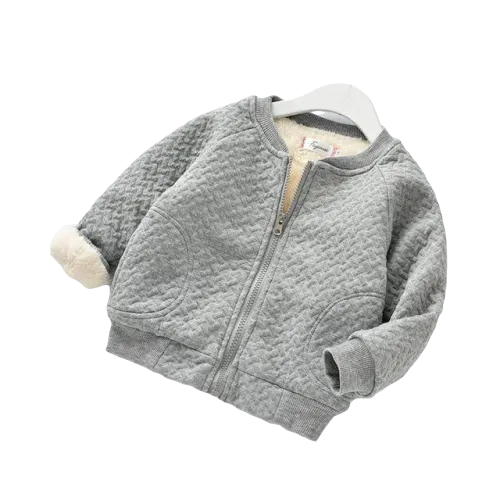 Fluffy Bomber Jacket | Grey