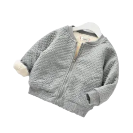 Fluffy Bomber Jacket | Grey