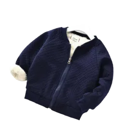 Fluffy Bomber Jacket | Navy