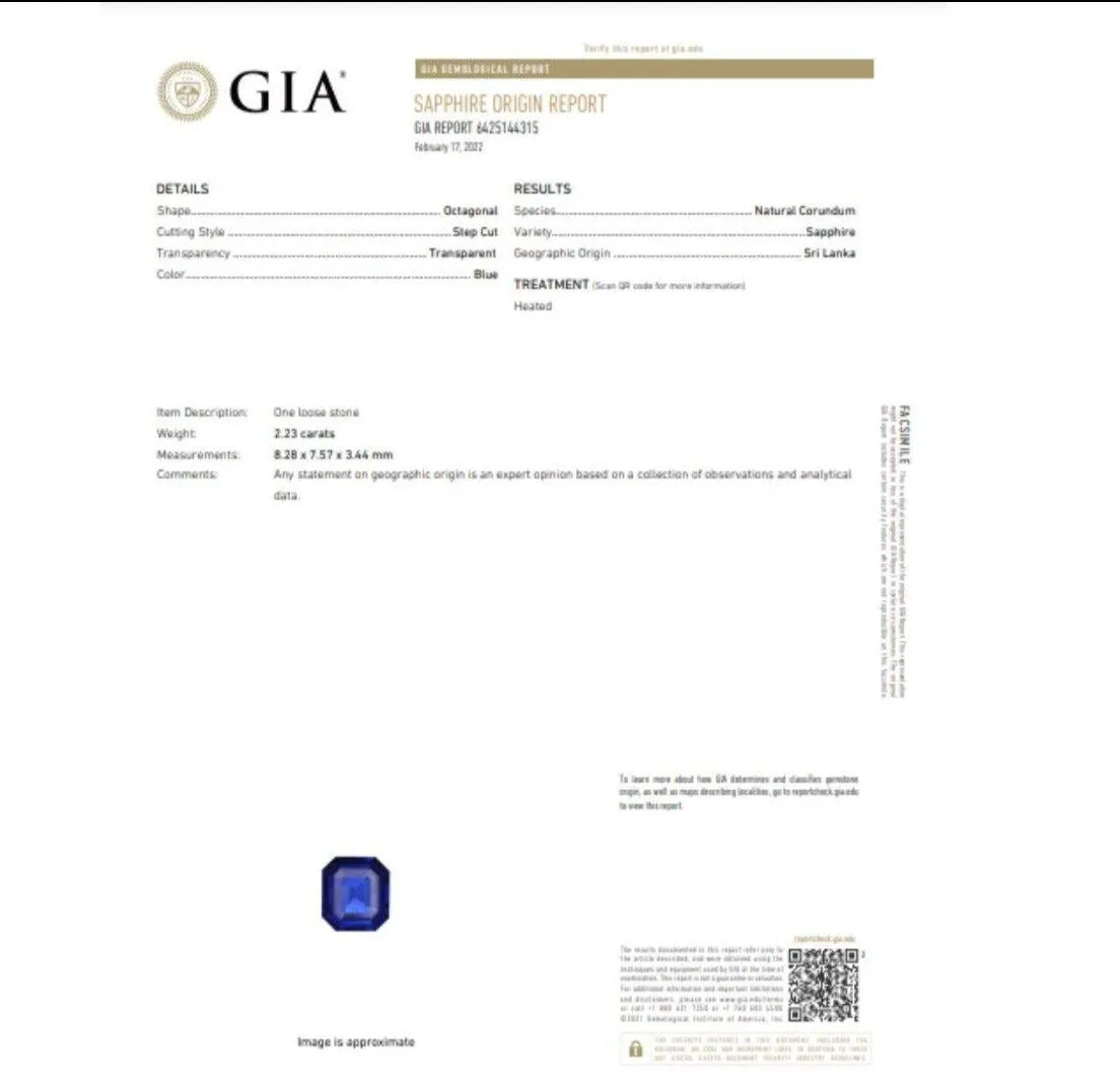 GIA Certified 2.23 Carat Square Cut Blue Sapphire Men's Matte Finish 18K Ring