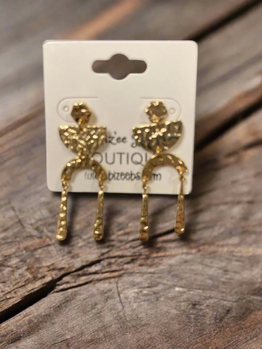 Hammered Dangle Earrings