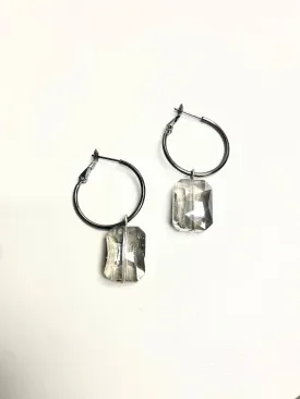 Helen's Hoop Earring with Stone Drop