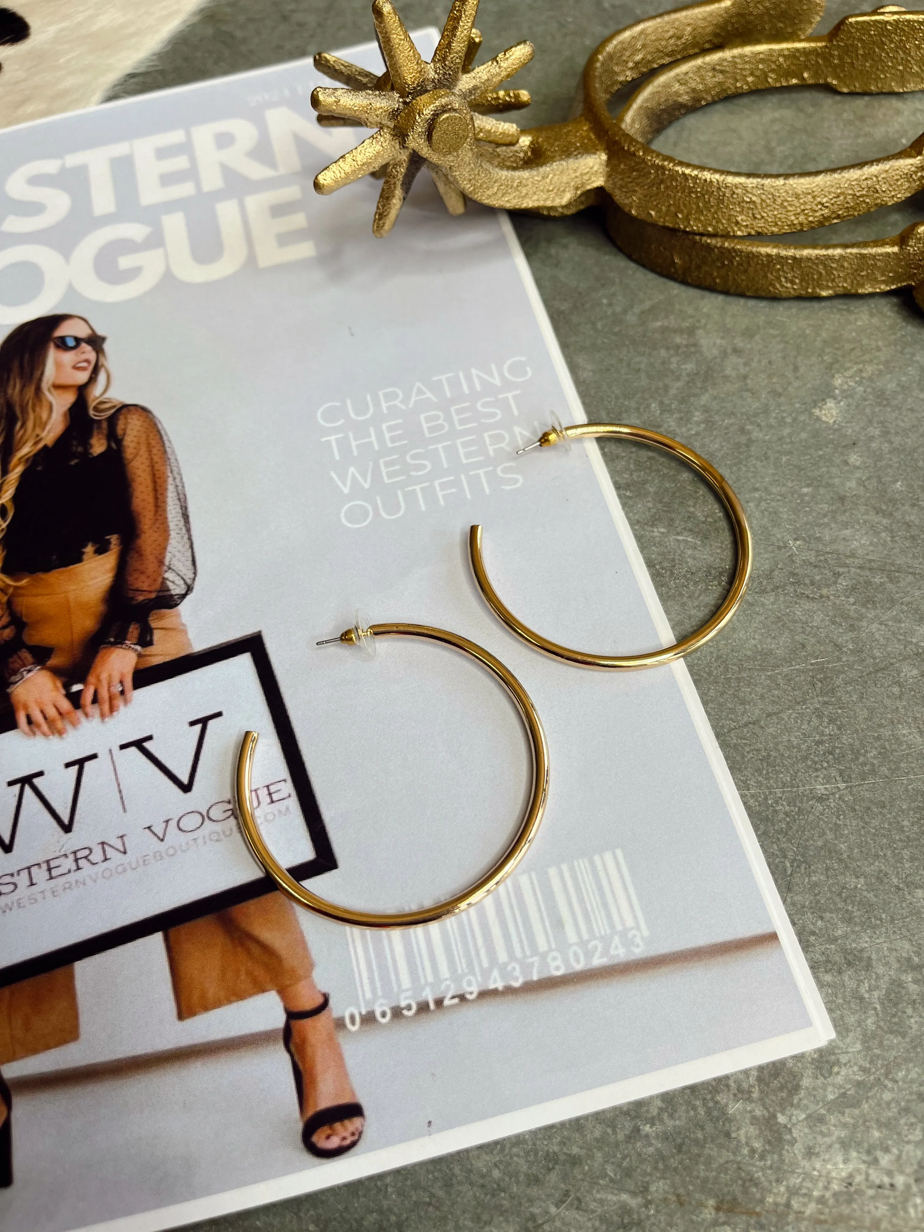 Hoop Earrings-Gold