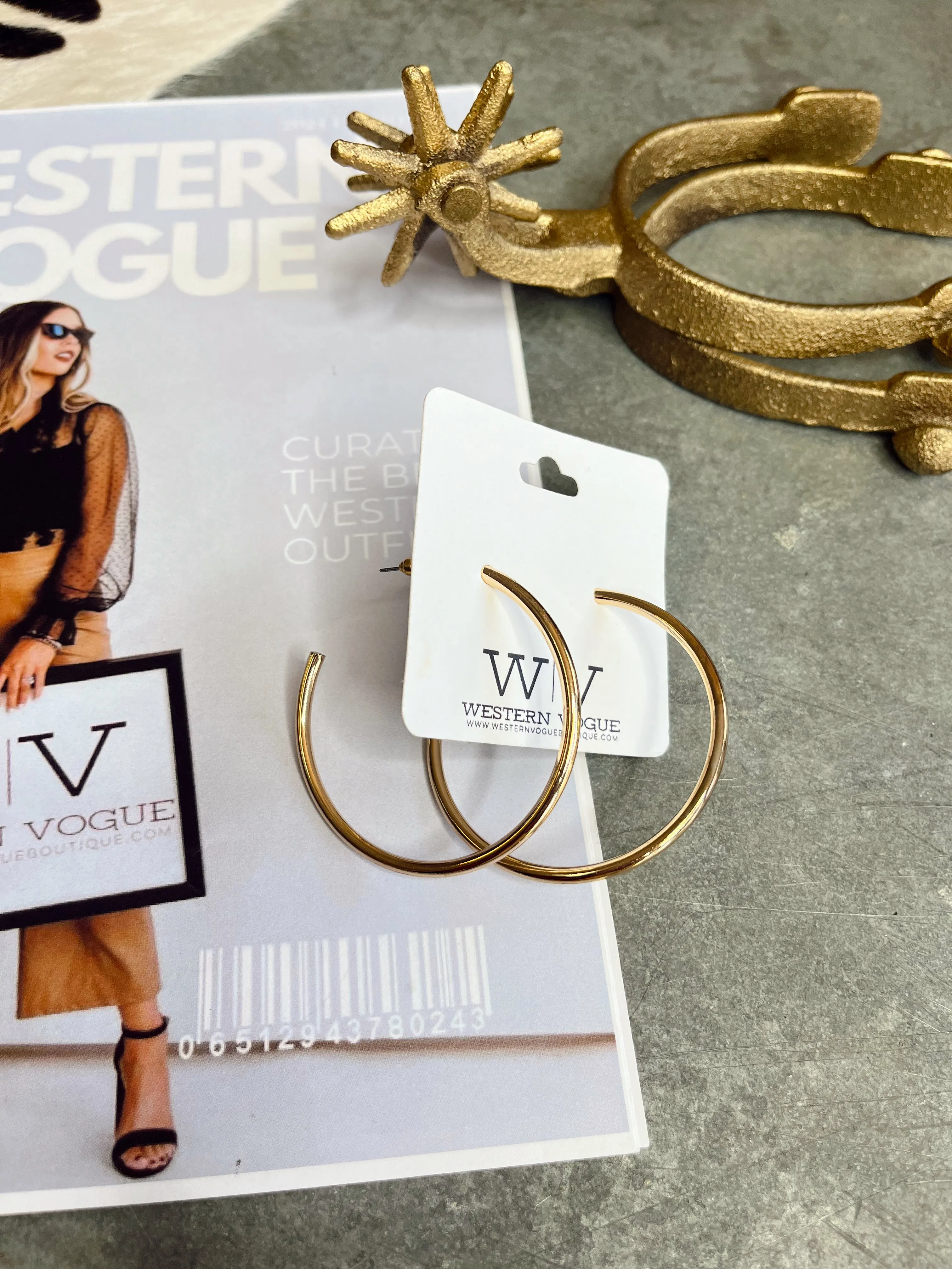 Hoop Earrings-Gold
