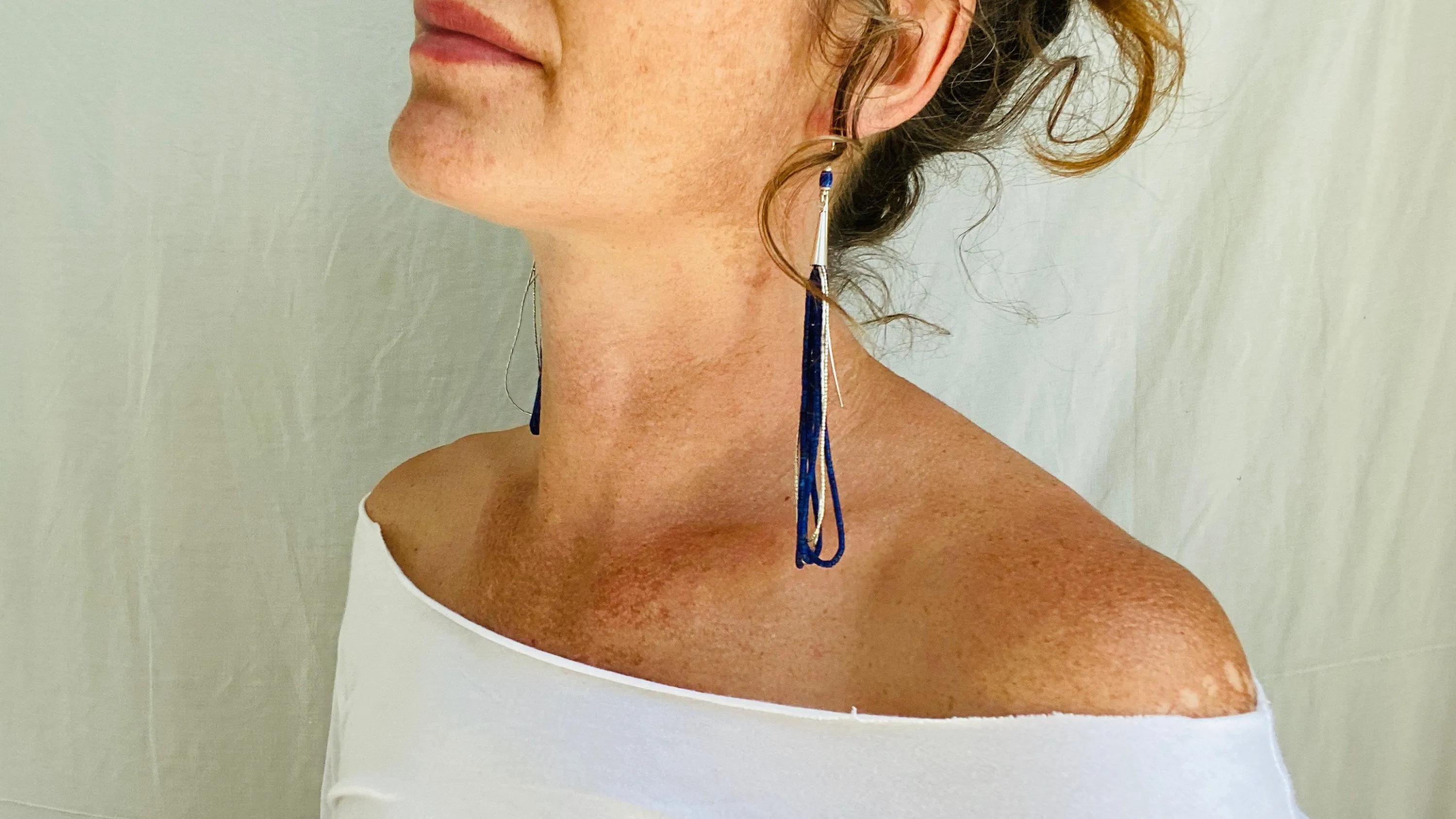 Lapis and Sterling Earrings