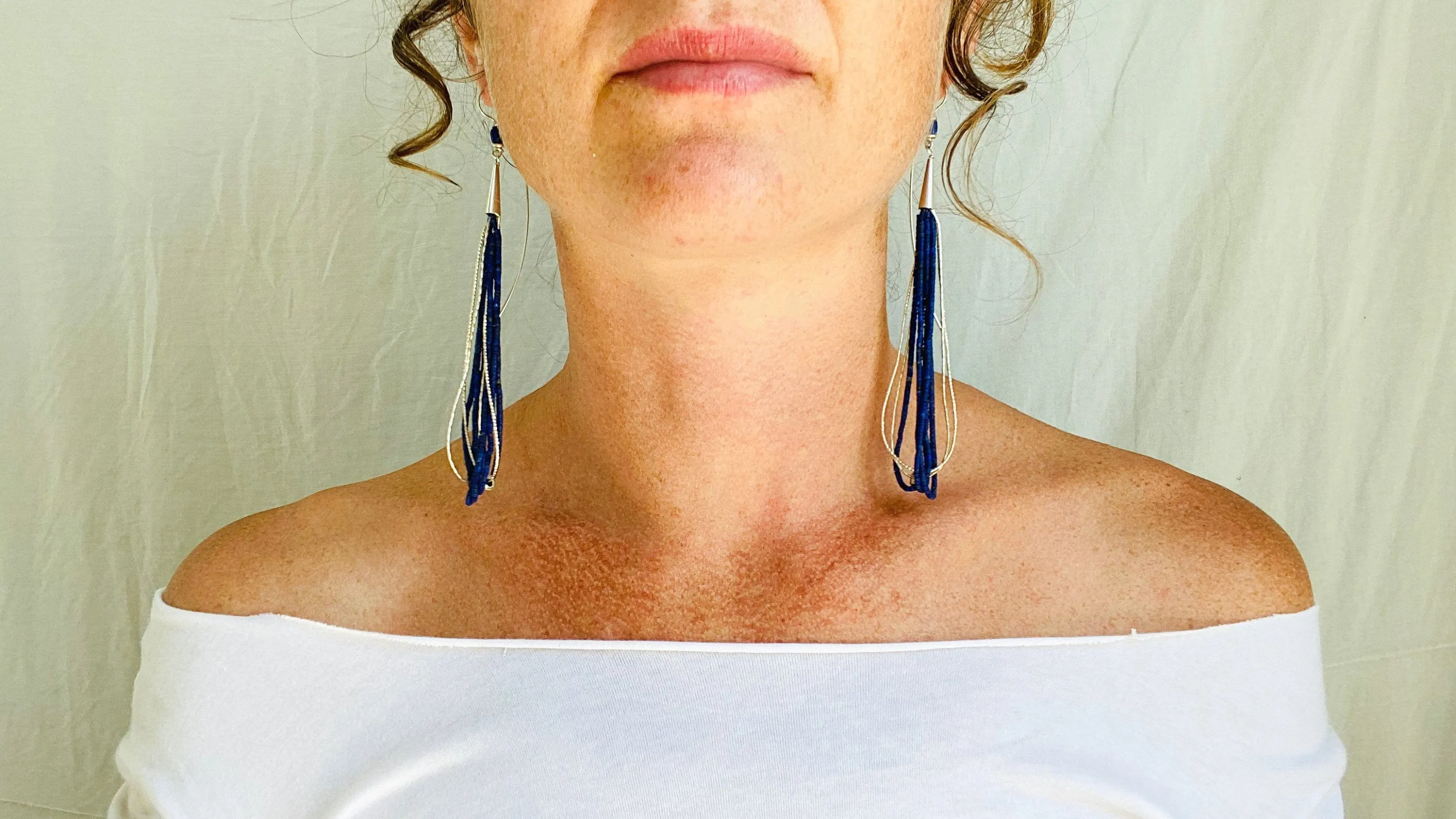 Lapis and Sterling Earrings