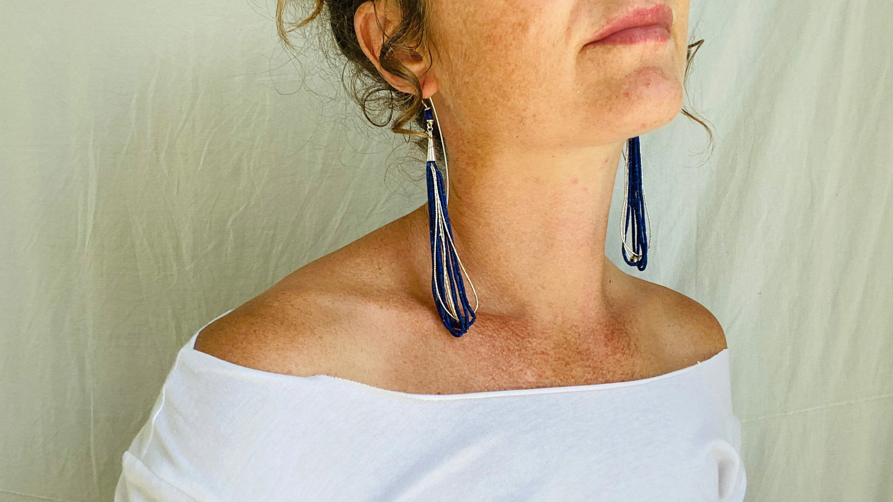Lapis and Sterling Earrings