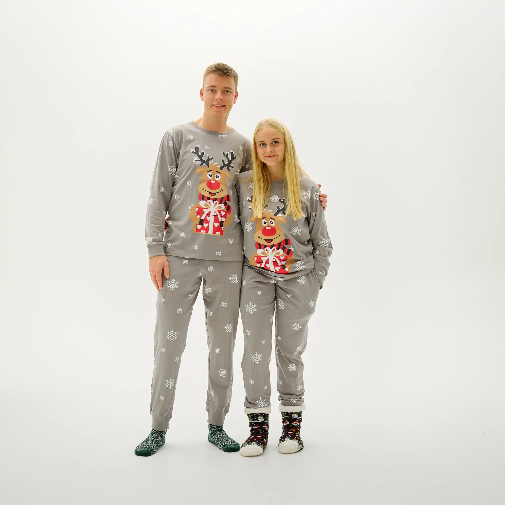 Rudolfs Cute Pyjamas Grå - Dame.