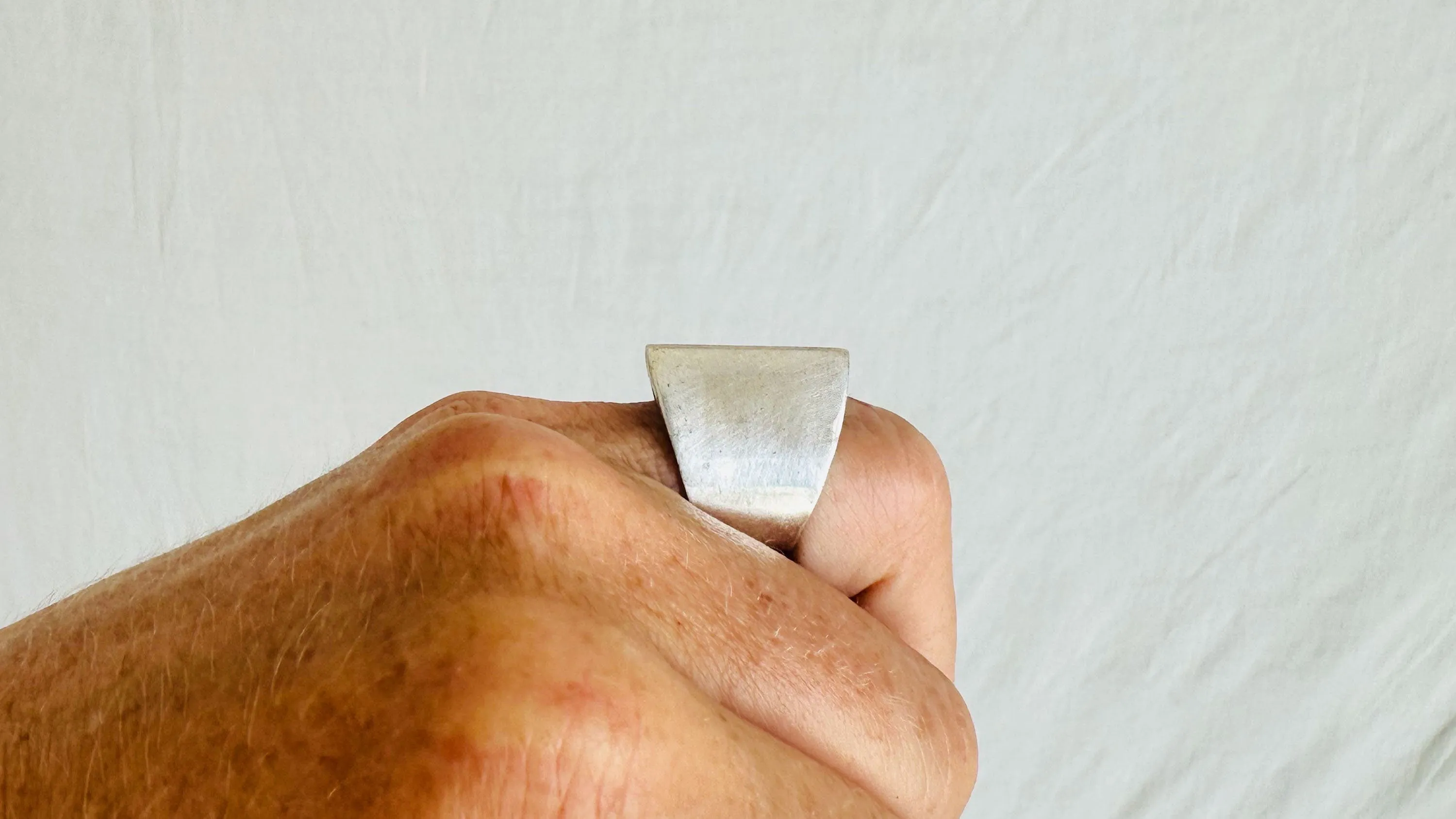 Silver Full Moon Ring. Sterling Silver. Size 7. 1041