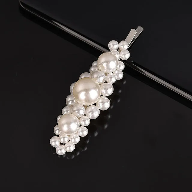 Trendy Pearl Hairpins Women Hair Clips