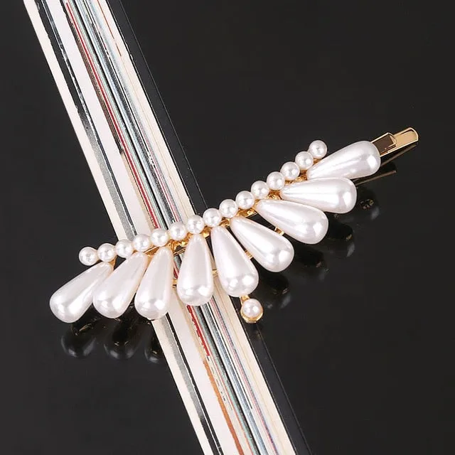 Trendy Pearl Hairpins Women Hair Clips