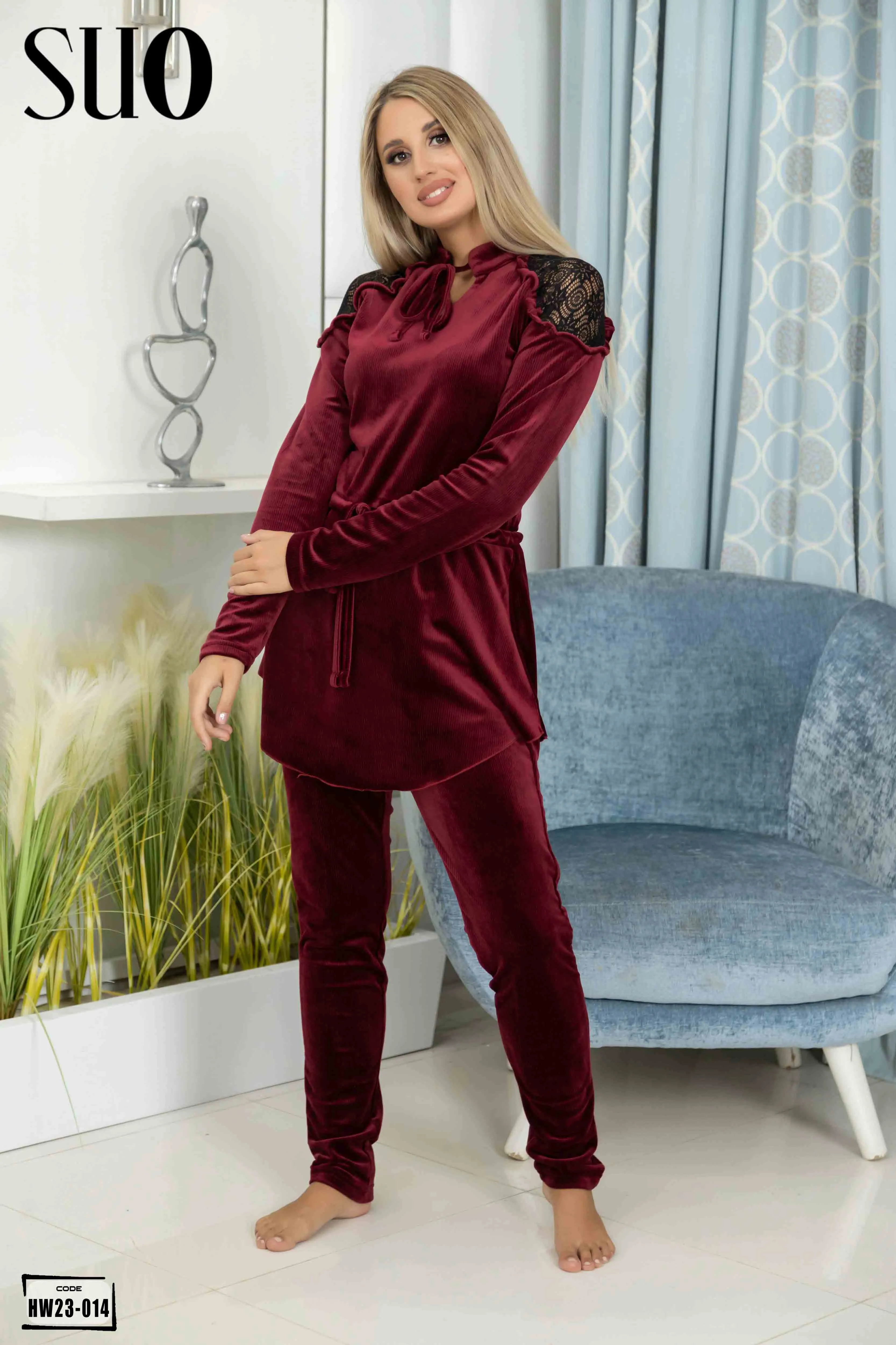 Velvet 2 Piece Pijama Set
