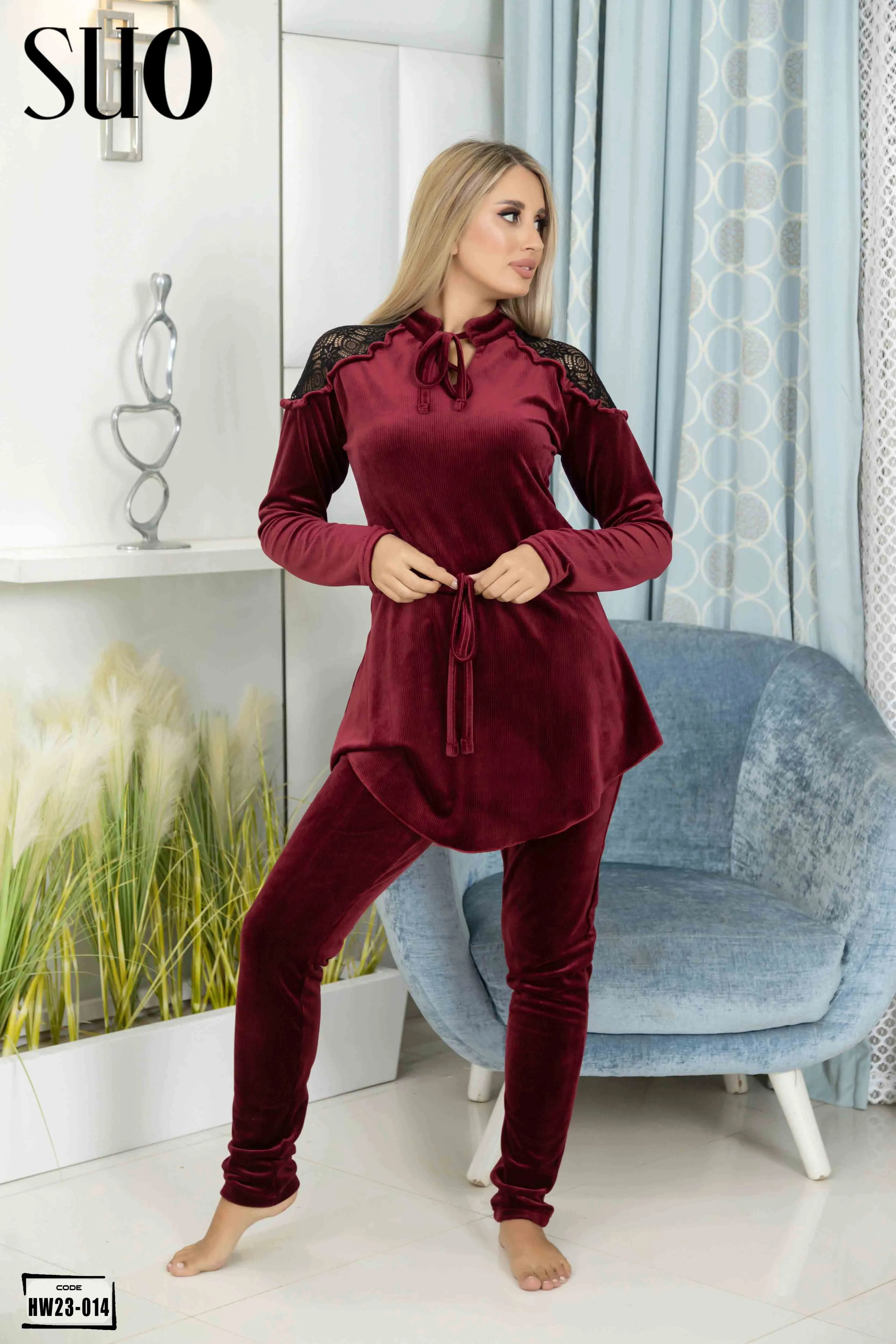 Velvet 2 Piece Pijama Set